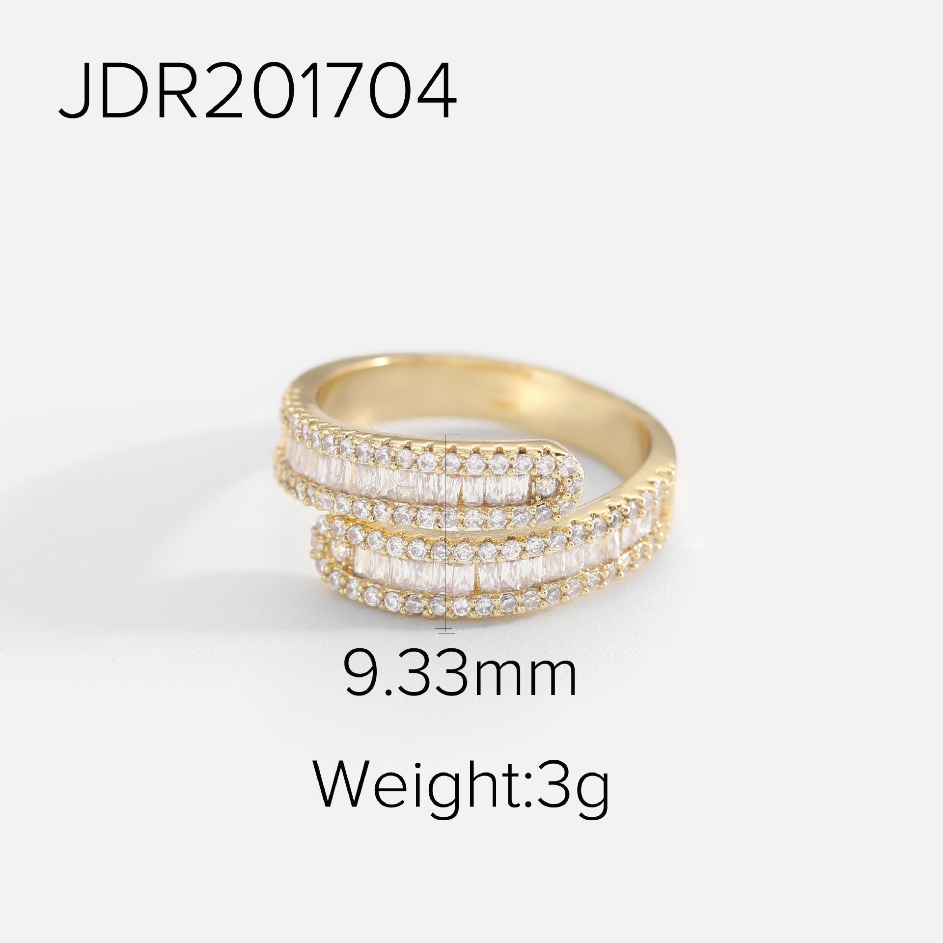 Wholesale 18K Gold Copper Inlaid Zirconium Open Fashion Retro Style Couple Ring Geometric Rings